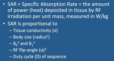 Specific Absorption Rate (SAR) Calculat